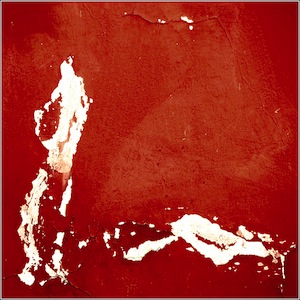 Abstract chipped red paint